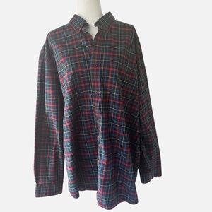 Men's LL Bean Size XXL Reg Button Down Long Sleeve Shirt Traditional Fit Plaid